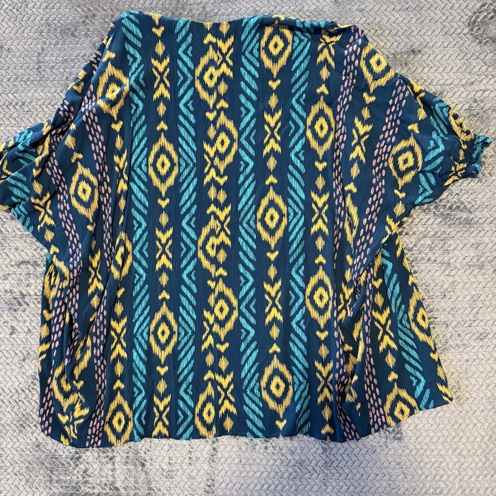 Ariat Ella Kimono Open 3/4 Sleeve Western/Aztec Pattern Size L/XL - Picture 5 of 14